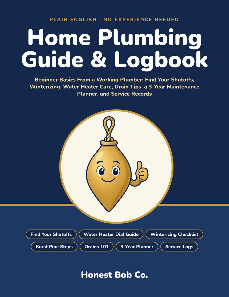 Front cover of Home Plumbing Guide and Logbook by Honest Bob Co